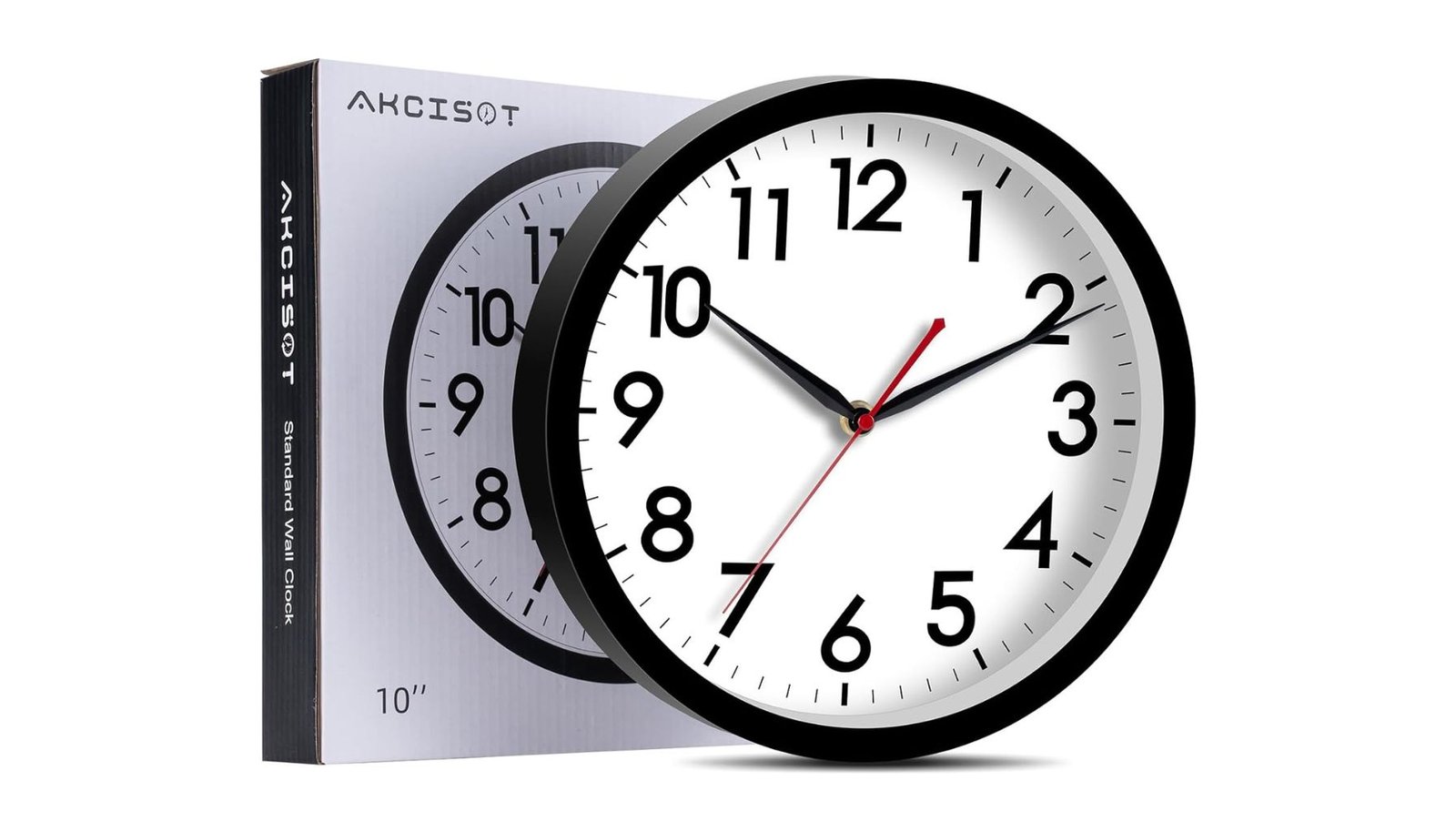 AKCISOT Silent Non-Ticking Analog Living Room Wall Clock Review