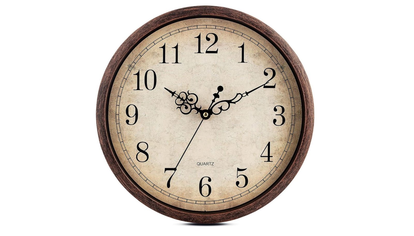 Bernhard Products 12 Inch Vintage Brown Round Decorative Office Room Wall Clock Review