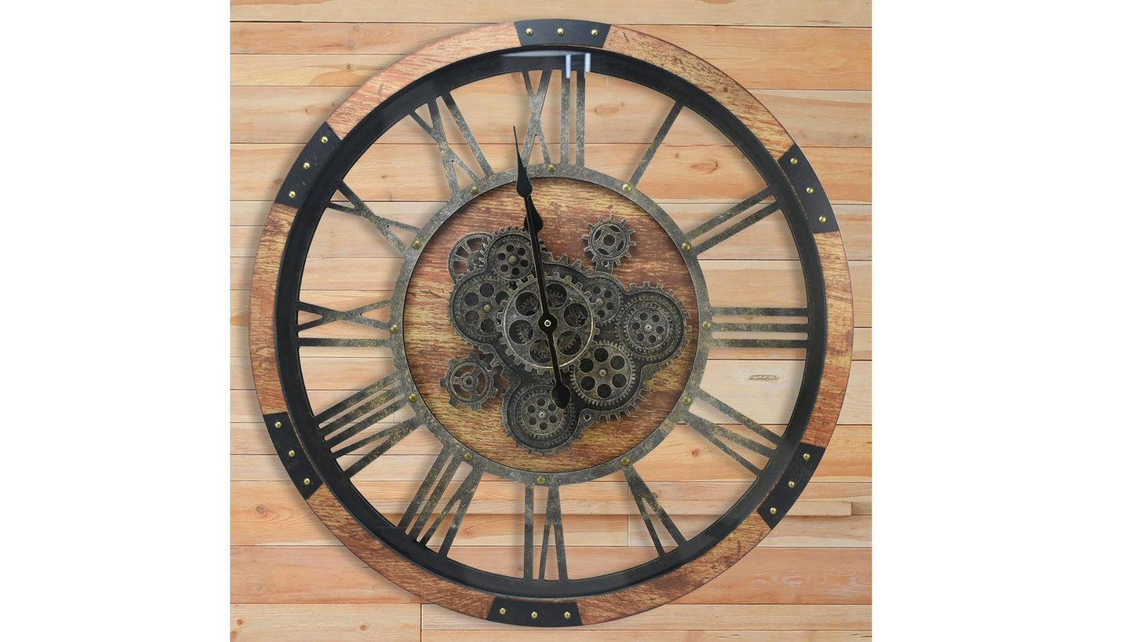 DORBOKER 27-inch Vintage Gears Living Room Wall Clock Review