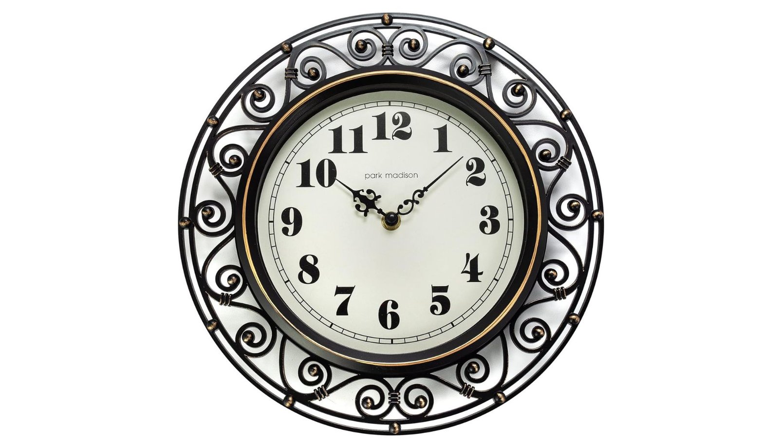 Park Madison 12 Inch Decorative Iron Style Living Room Wall Clock Review