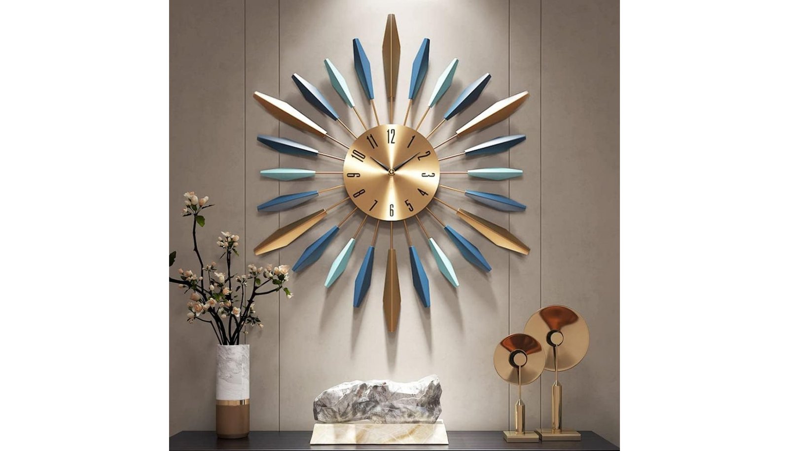 YISITEONE 22-inch Metal Decorative Mid-Century Office Room Wall Clock Review