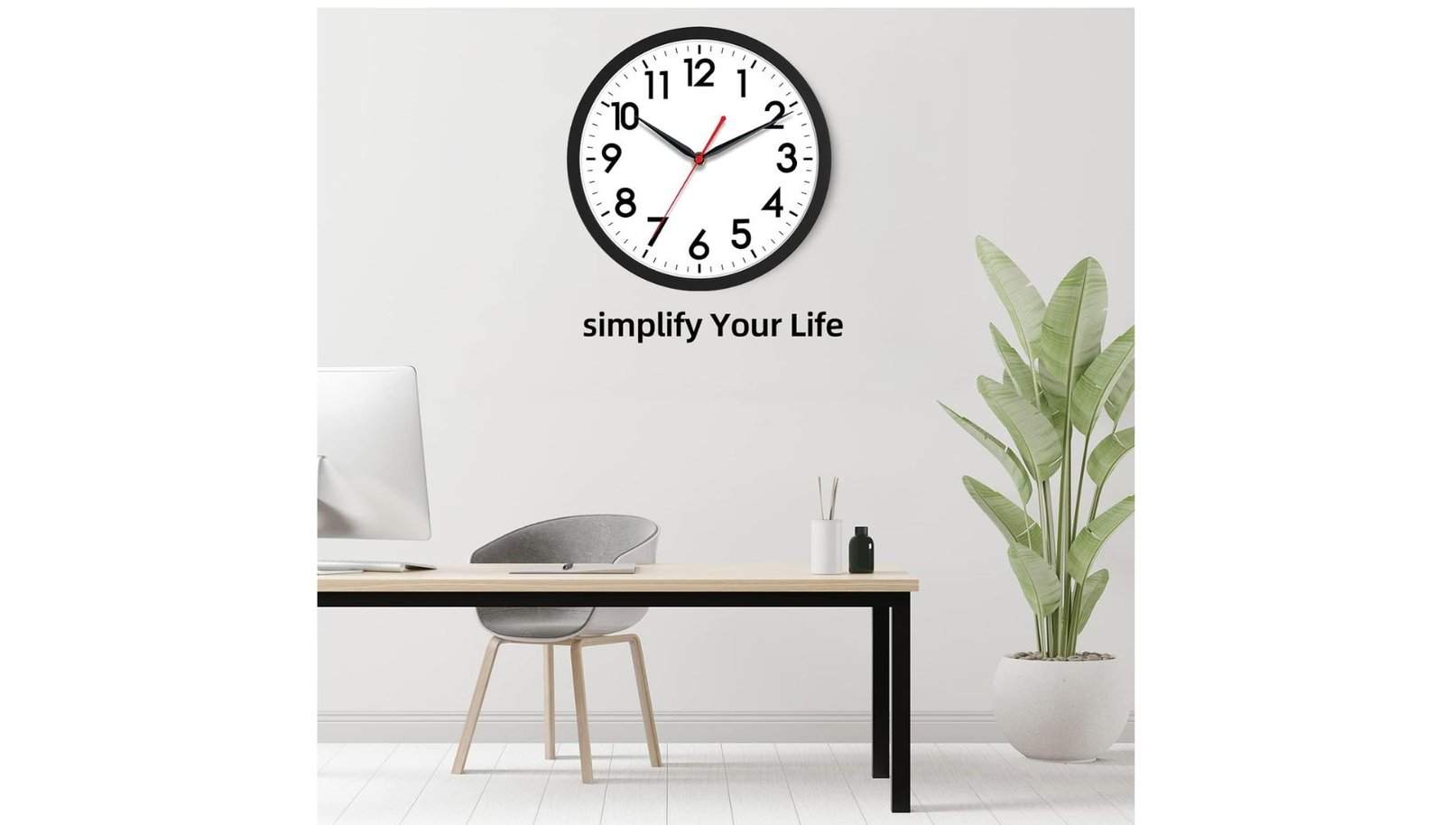 AKCISOT 10 Inch Modern Battery Operated - Analog Small Classic Kitchen Room Wall Clock Review