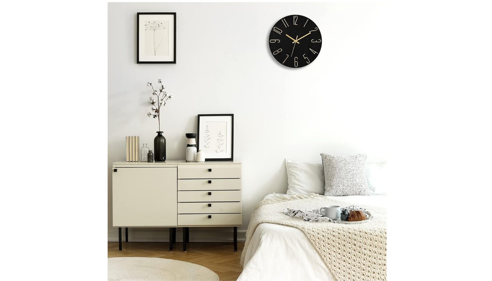 Foxtop 12 Inch Simple Style Decorative Bedroom Wall Clock Review