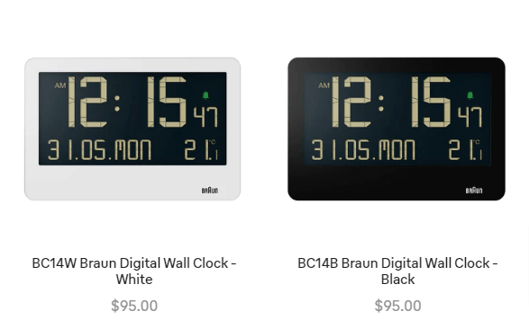 Braun digital Wall Clocks