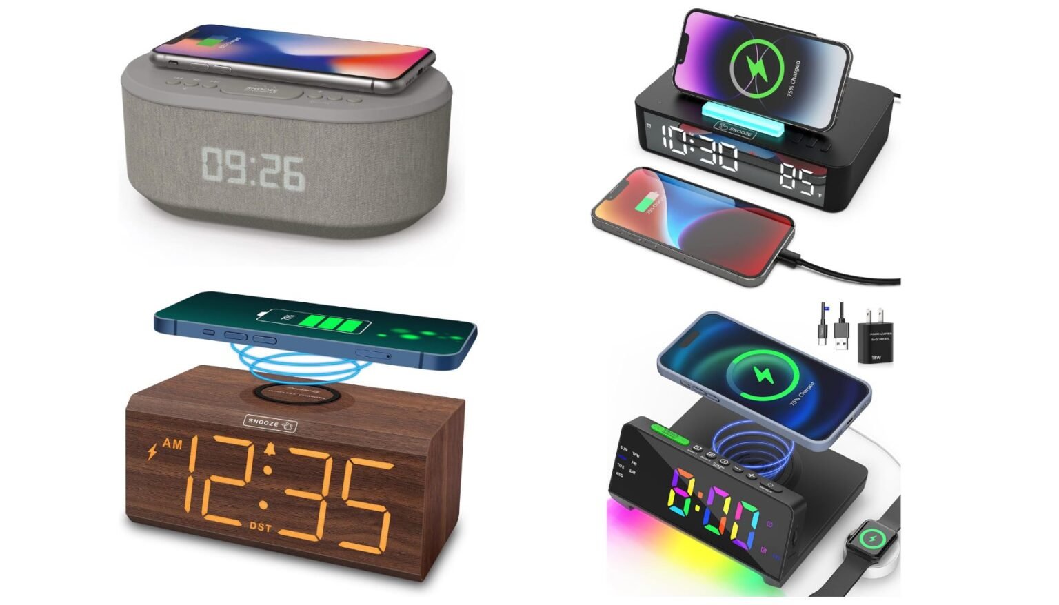 Best Alarm Clock with Wireless Charging and USB